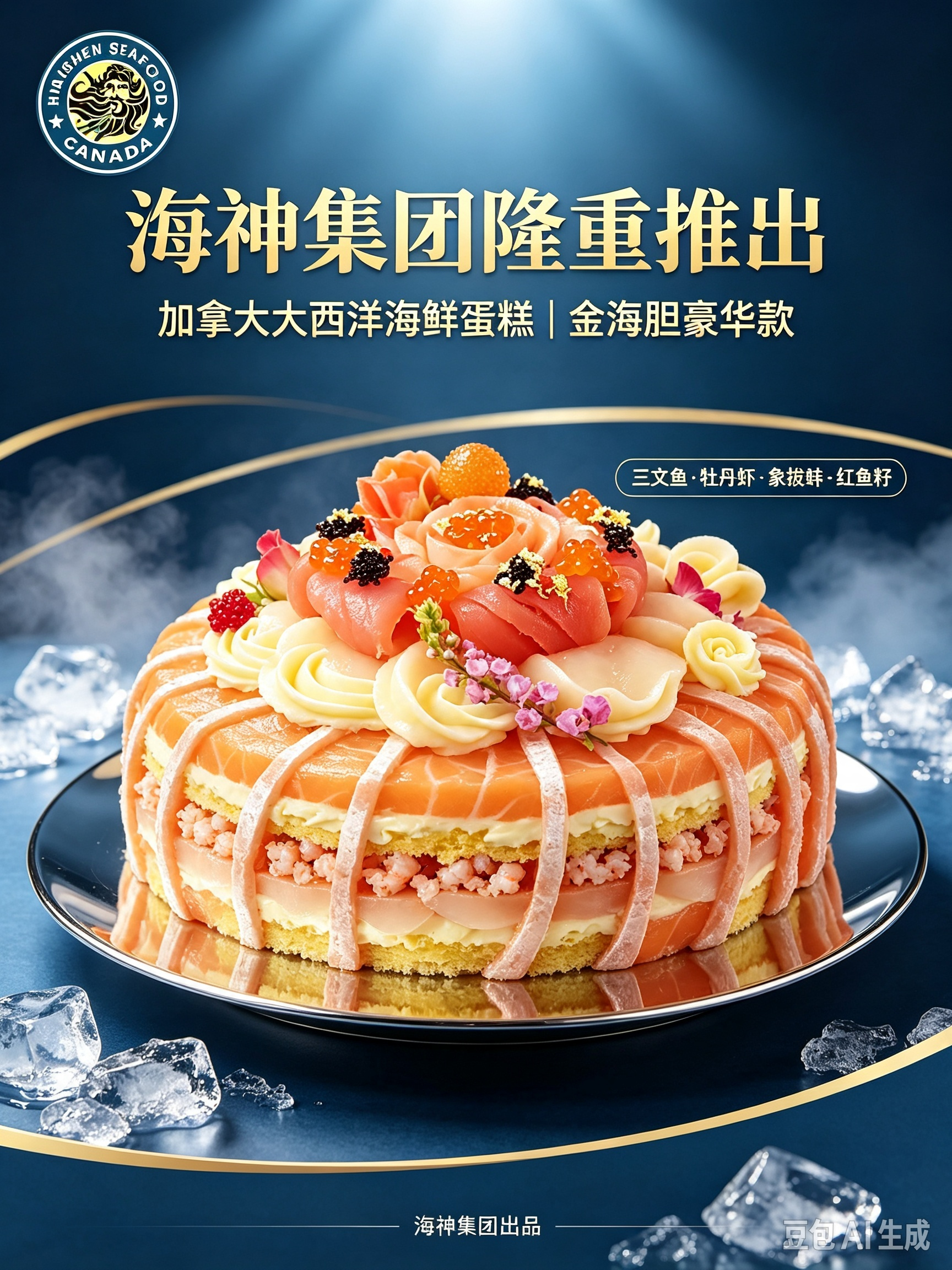 包罗万有【瀚海尊寿】三层至尊海鲜蛋糕🎉（个性化定制）