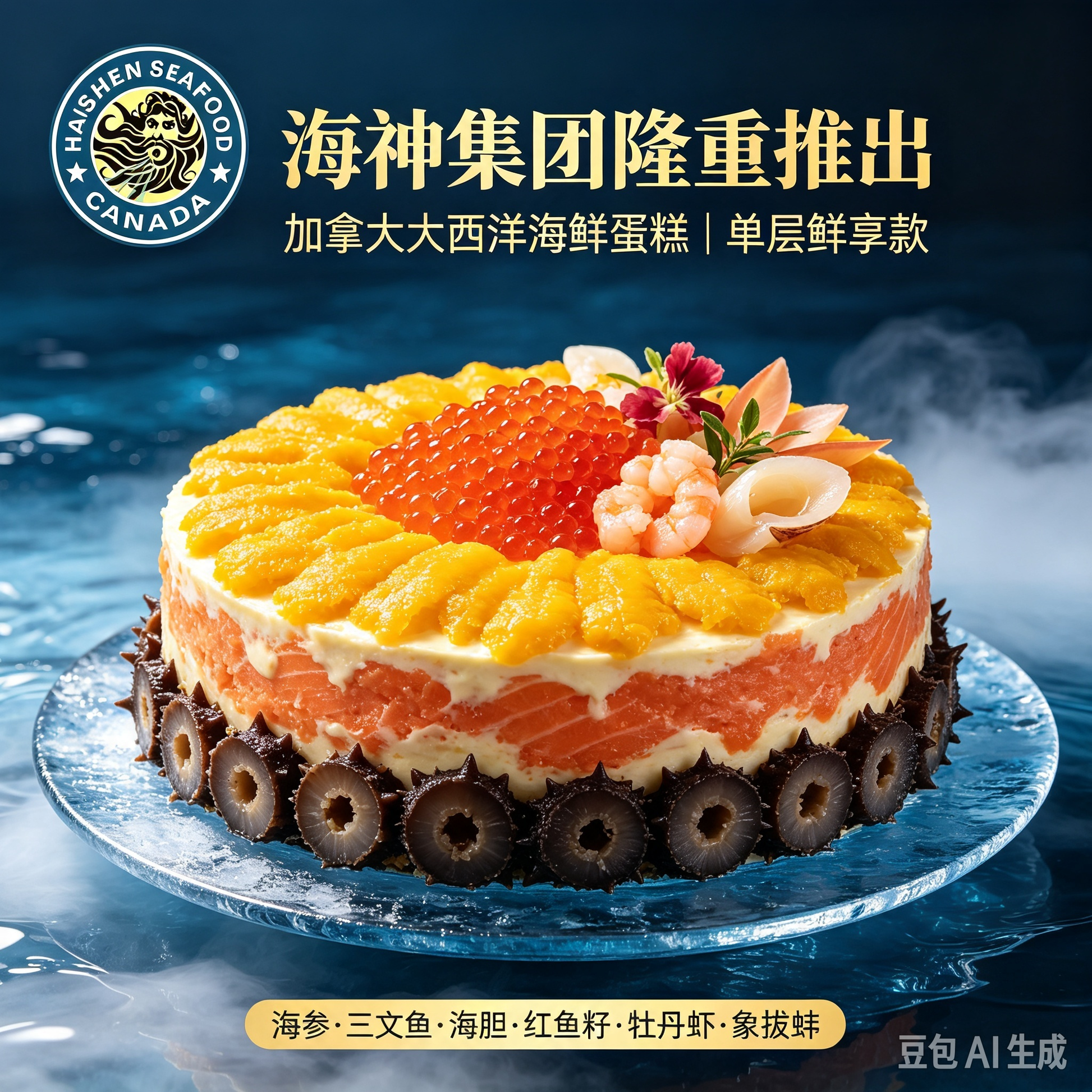 包罗万有【瀚海尊寿】三层至尊海鲜蛋糕🎉（个性化定制）